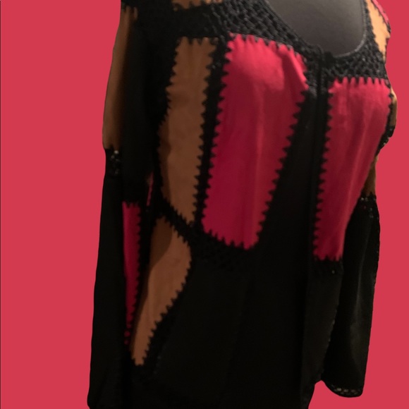 T&W Designs  Faux Suede and Lace Cardigan - Picture 6 of 13